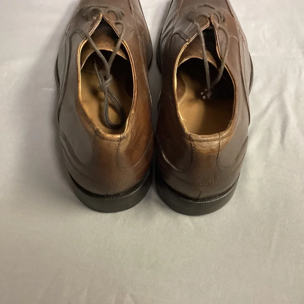 Florsheim Brown Leather Dress Shoes Square Toe‎ Oxfords Lace Up 9.5 D